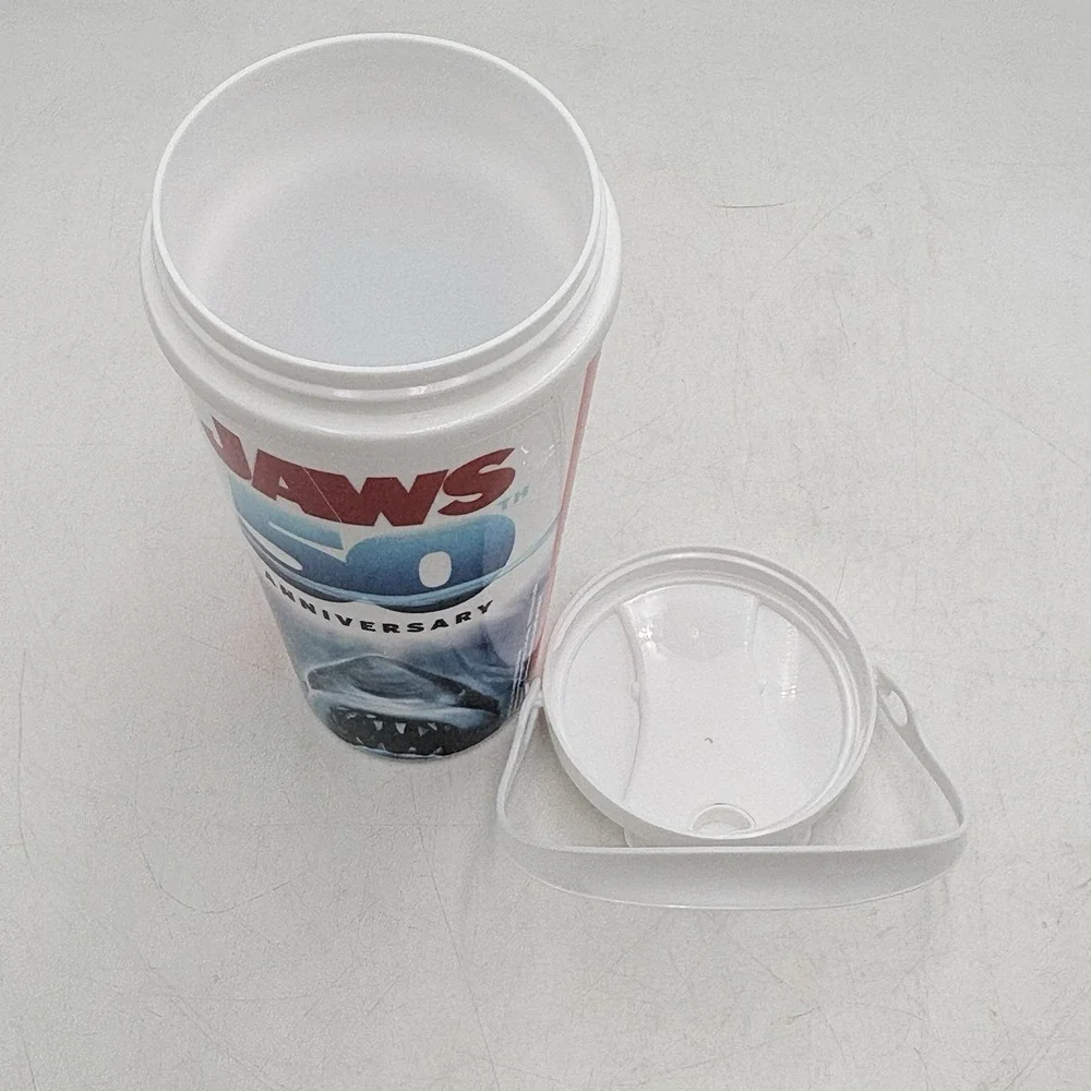 Whirley Jaws 50th Anniversary Coca-Cola Tumbler Cup USA Carry Handle 32 oz